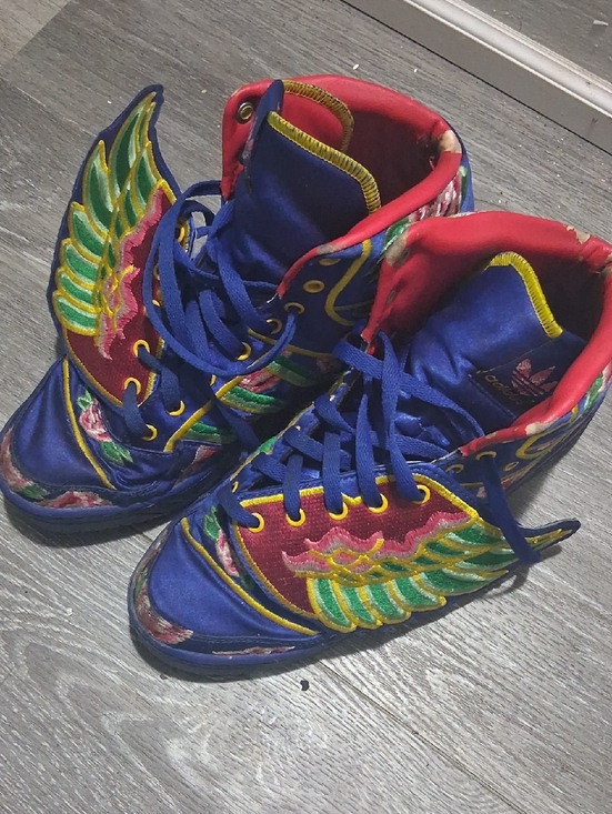 Jeremy Scott x Adidas Other - Chinese New Year Adidas Jeremy Scott High-Top Sneakers - Blue & Red